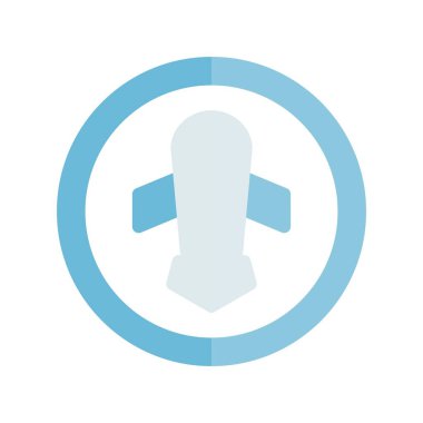 Uçak Düz Işık Vektör Simgesi Desig