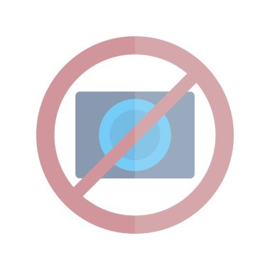 Kamera Düz Işık Vektörü Simgesi Tasarımı Yok