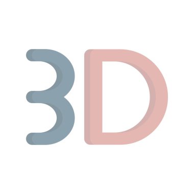 3B Düz Işık Vektörü Simgesi Tasarımı