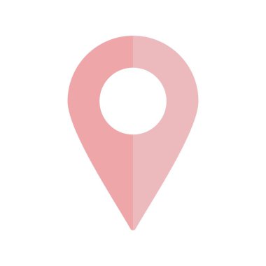 Konum Düz Işık Vektörü Simgesi Tasarımı