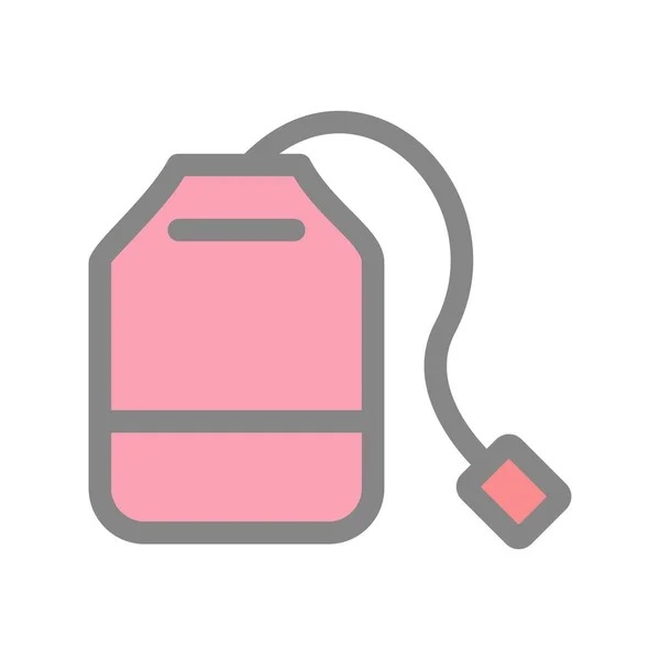Tea Bag Filled Light Vector Icon Design — Stock Vector