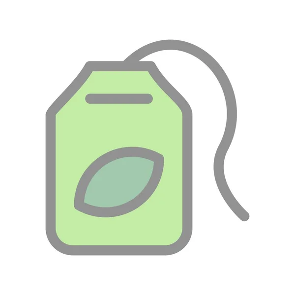緑茶バッグ充填ライトベクトルアイコンデザイン — ストックベクタ
