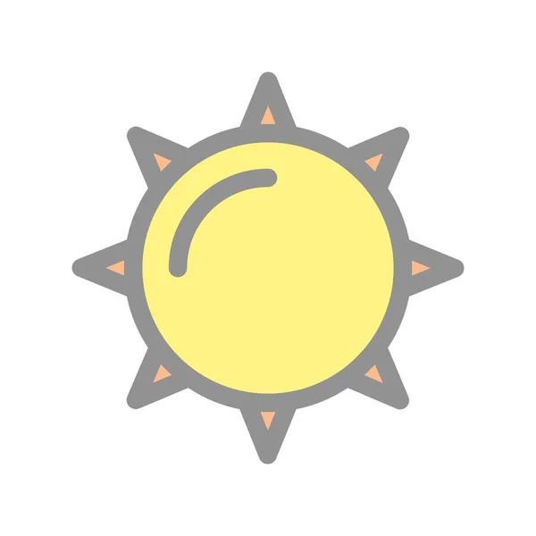 Sun Filled Light Vector Icon Design — Stock Vector