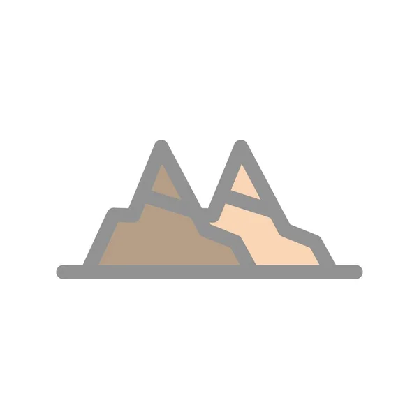 Βουνά Γεμάτα Φως Διάνυσμα Σχεδίαση Εικονιδίου — Διανυσματικό Αρχείο