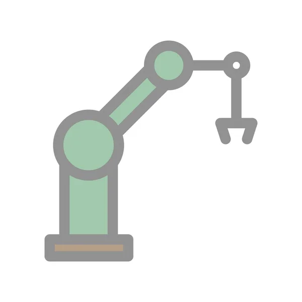 Robot Gefülltes Licht Vector Icon Design — Stockvektor