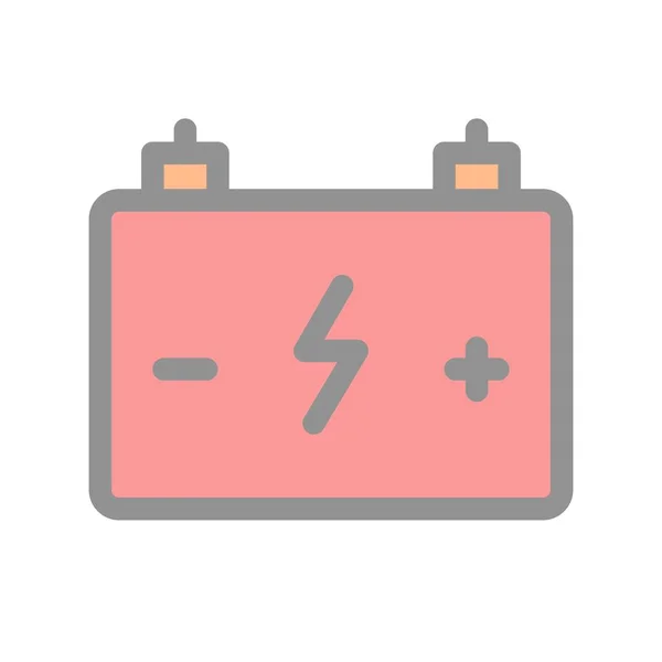 Batteriegefülltes Licht Vector Icon Design — Stockvektor