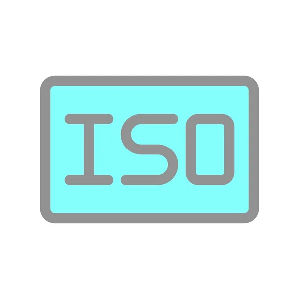 Iso Filled Light Vector Icon Design — Stock Vector