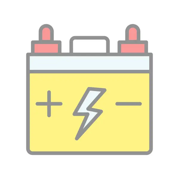 Batteriegefülltes Licht Vector Icon Design — Stockvektor