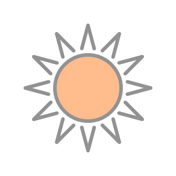 Sun Filled Light Vector Icon Design — Stock Vector