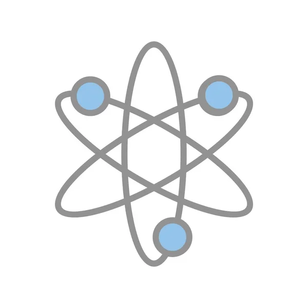 Atom Gefülltes Licht Vector Icon Design — Stockvektor