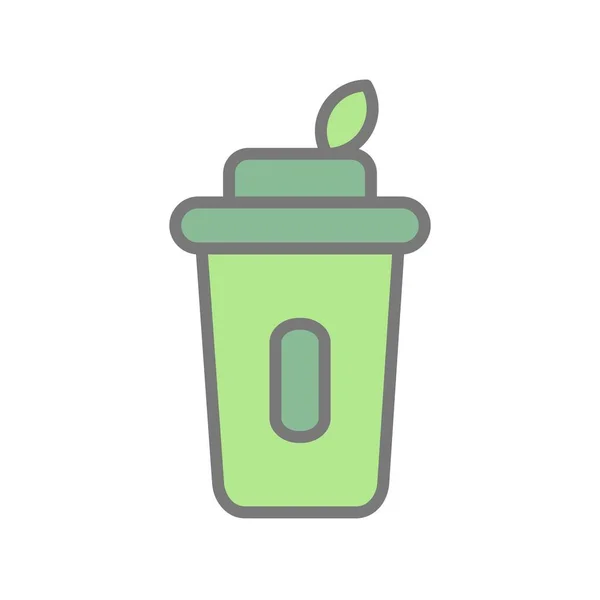 Take Away Coffee Cup Filled Light Vector Icon Design — стоковый вектор