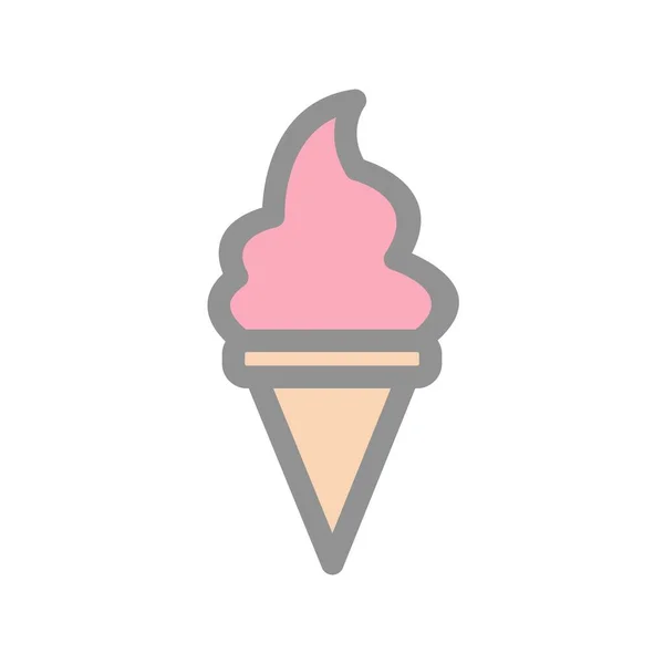 アイスクリーム充填ライトベクトルアイコンデザイン — ストックベクタ