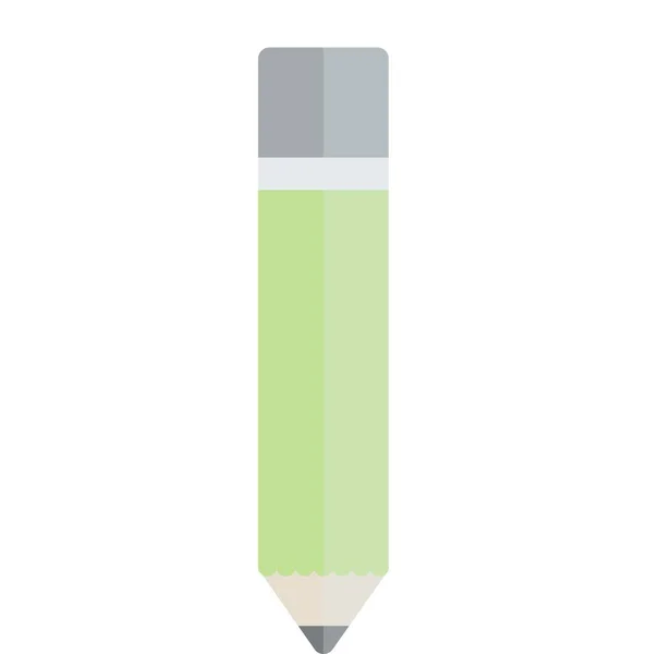 Crayon Plat Icône Vectorielle Lumineuse Desig — Image vectorielle