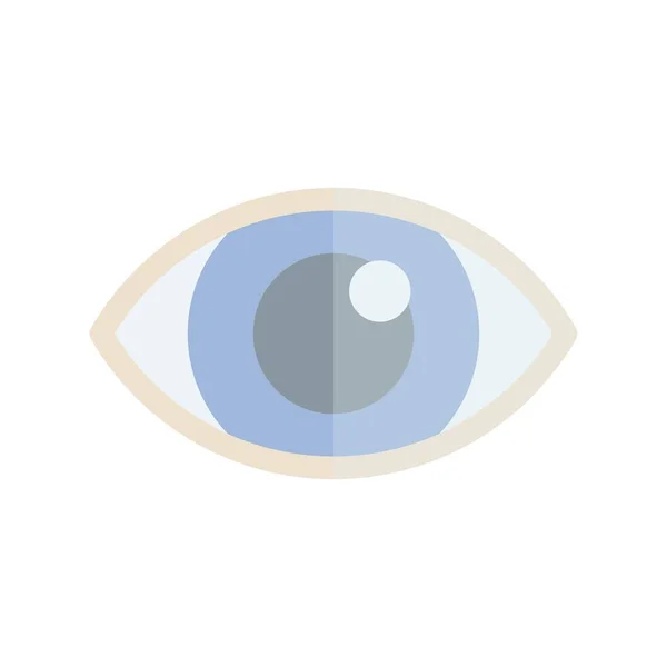 Göz Düz Işık Vektör Simgesi Tasarımı — Stok Vektör