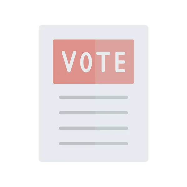 Vota Luz Plana Vector Icon Desig — Archivo Imágenes Vectoriales