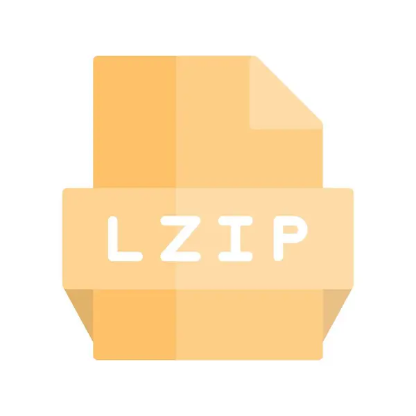 Lzip Flat Light Vector Icon Desig — Stock vektor