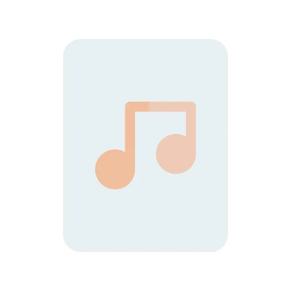 Arquivo Música Flat Light Vector Icon Desig — Vetor de Stock