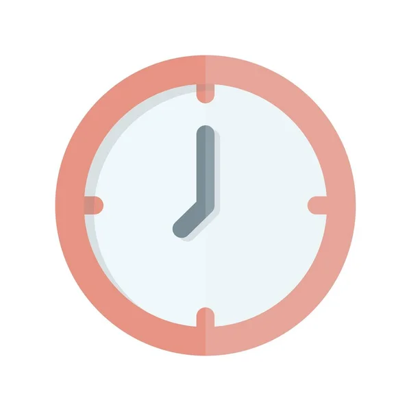 Clock Flat Light Vector Icon Desig — Stock Vector