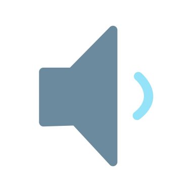 Ses Düzeyi Düşük Düz Işık Vektörü Simgesi Tasarımı