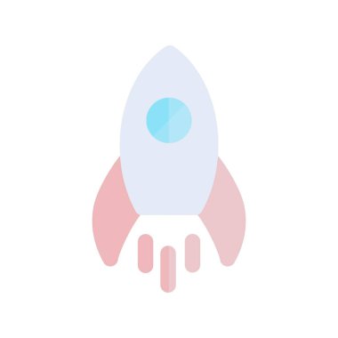 Rocket Düz Işık Vektörü Simgesi Desig