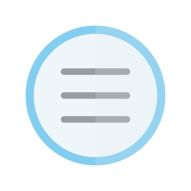 Menü Düz Işık Vektörü Simgesi Tasarımı