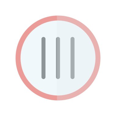 Menü Düz Işık Vektörü Simgesi Tasarımı