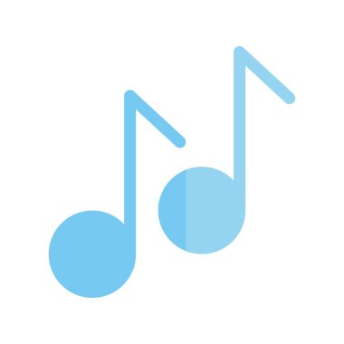 Müzik Düz Işık Vektörü Simgesi Tasarımı