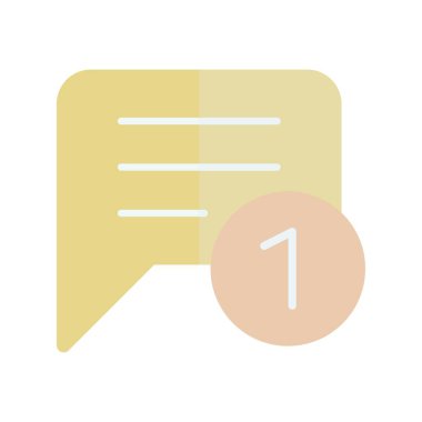 Sohbet Düz Işık Vektörü Simgesi Tasarımı