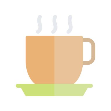 Çay fincanı Düz Işık Vektörü Simgesi Tasarımı