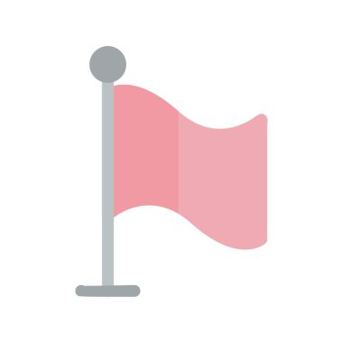 Flag Düz Işık Vektörü Simgesi Tasarımı