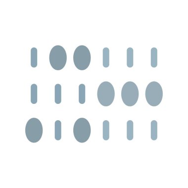  İkili Kod Düz Işık Vektörü Simgesi Tasarımı