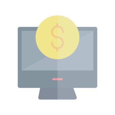 Bankacılık Düz Işık Vektör Simgesi Tasarımı