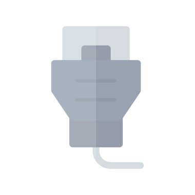 Lan Düz Işık Vektörü Simgesi Tasarımı