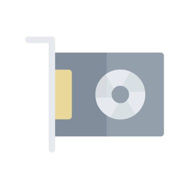 Vga Kart Düz Işık Vektörü Simgesi Tasarımı