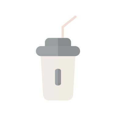 Saman Düz Işık Vektörü Simgesi Tasarımı olan Çay Fincanı