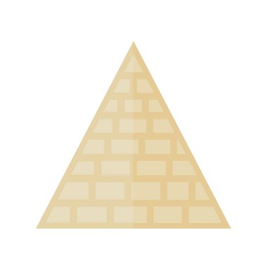 Piramit Düz Işık Vektörü Simgesi Tasarımı