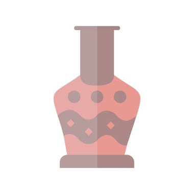 Vazo Düz Işık Vektörü Simgesi Tasarımı