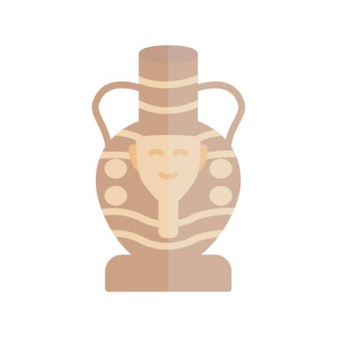Mısır vazosu Düz Işık Vektörü Simgesi Tasarımı