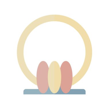  Shen Halkası Düz Işık Vektörü Simgesi Tasarımı