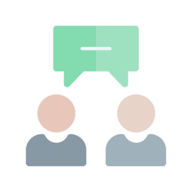 Konuşma Düz Işık Vektörü Simgesi Tasarımı