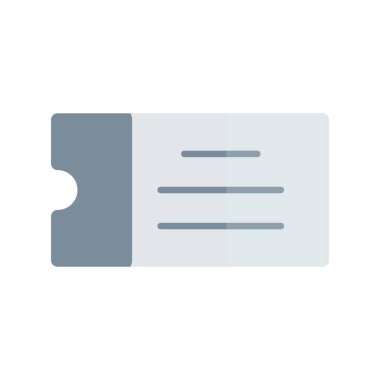 Bilet Düz Işık Vektörü Simgesi Tasarımı