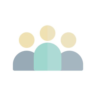 Grup Düz Işık Vektör Simgesi Tasarımı