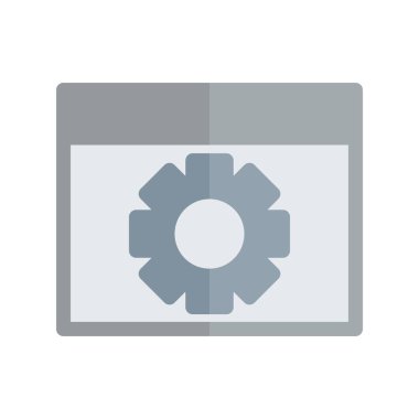 Ayarlar Düz Işık Vektörü Simgesi Tasarımı