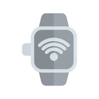 Akıllı Smartwatch Düz Işık Vektörü Simgesi Tasarımı