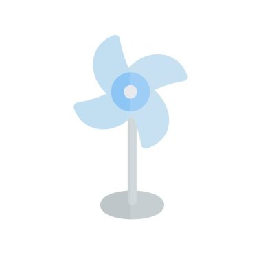 Fan Düz Işık Vektörü Simgesi Tasarımı