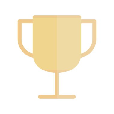 Trophy Düz Işık Vektörü Simgesi Tasarımı