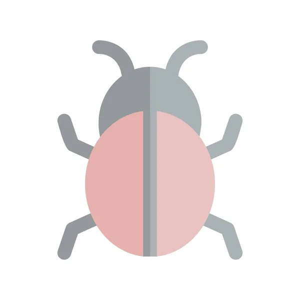 Bug Flat Light Vector Icon Desig — Stock Vector