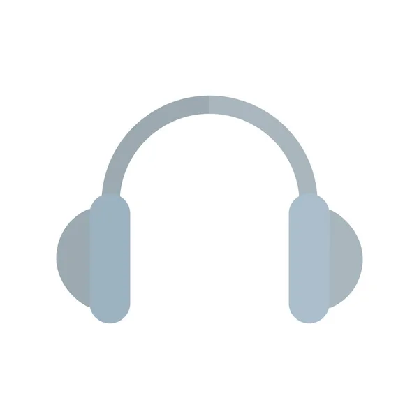 Headphone Flat Light Vector Ícone Desig — Vetor de Stock