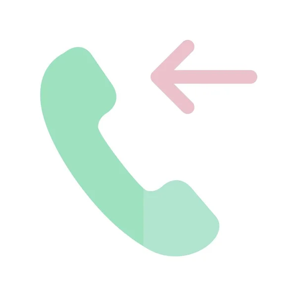 Incoming Call Flat Light Vector Icon Desig — Stock Vector