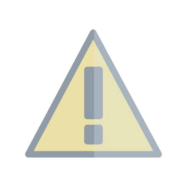 Warning Flat Light Vector Icon Desig — Stock Vector